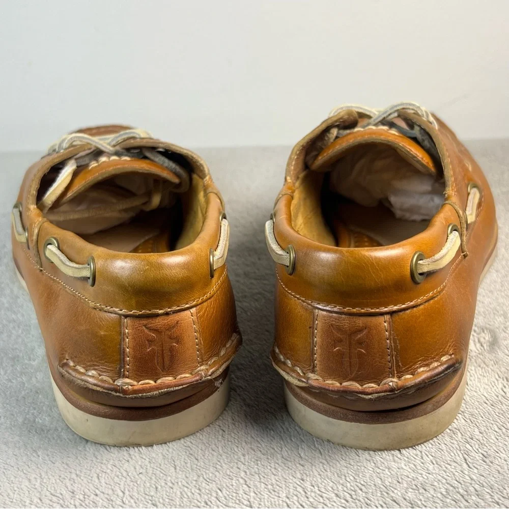 frye Men's Sully Boat Shoe Camel size8Mens US. ordrA6